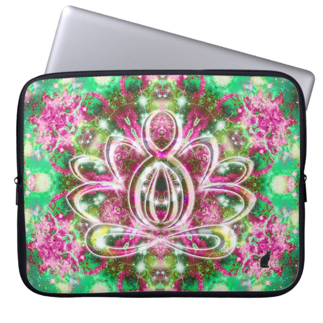 Funda Para Portátil Luminoso Zen Lotus (Frente)