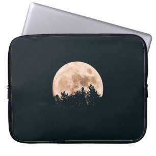 FUNDA PARA PORTÁTIL LUNA COMPLETA DETRÁS DE UN ÁRBOL SILHOUETTES