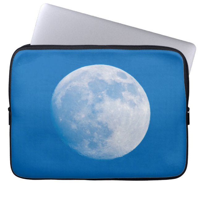 Funda Para Portátil Luna Llena Sobre La Ciudad De Montreal (Frente)