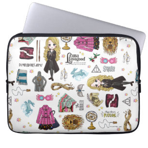 Funda Para Portátil Luna Lovegood mágica acuarela