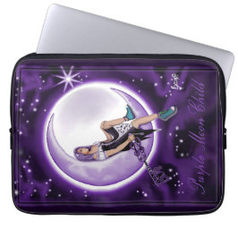 Funda Para Portátil Luna morada niño