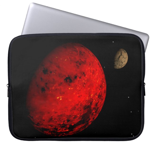 Funda Para Portátil Luna rocosa del planeta rojo (Frente)
