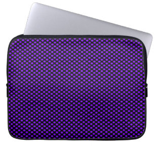 Funda Para Portátil Lunares púrpuras en negro