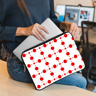 Funda Para Portátil Lunares Rojos, Patrón de Lunares, Lunares, Puntead