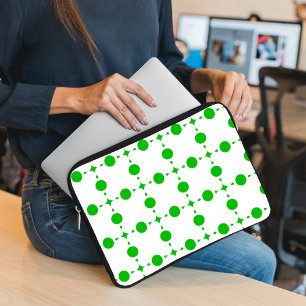 Funda Para Portátil Lunares Verdes, Patrón de Lunares, Lunares, Puntea