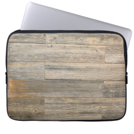 Funda Para Portátil Luz angustiada Placas de grano Rustic Wood