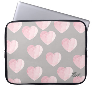 Funda Para Portátil luz clara y elegante patrón de corazón de amor ros