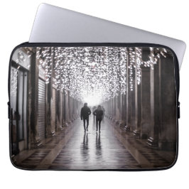 Funda Para Portátil Luz, sombras y simetría - sepia