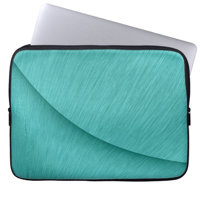 Funda Para Portátil Luz turquesa cepillada (Frente)