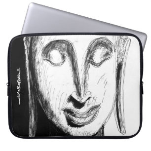Funda Para Portátil Lying Buddha Wat Pho Bangkok Bangkok B&W