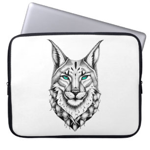 Funda Para Portátil Lynx Wild Animal Nature Ilustracion Tattoo