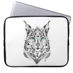 Funda Para Portátil Lynx Wild Animal Nature Ilustracion Tattoo