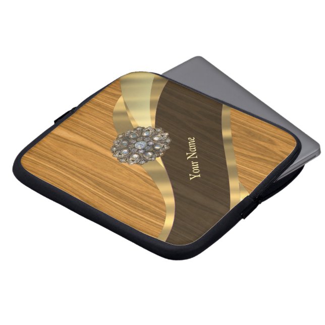 Funda Para Portátil Madera de pino de bonito (Superior anverso)