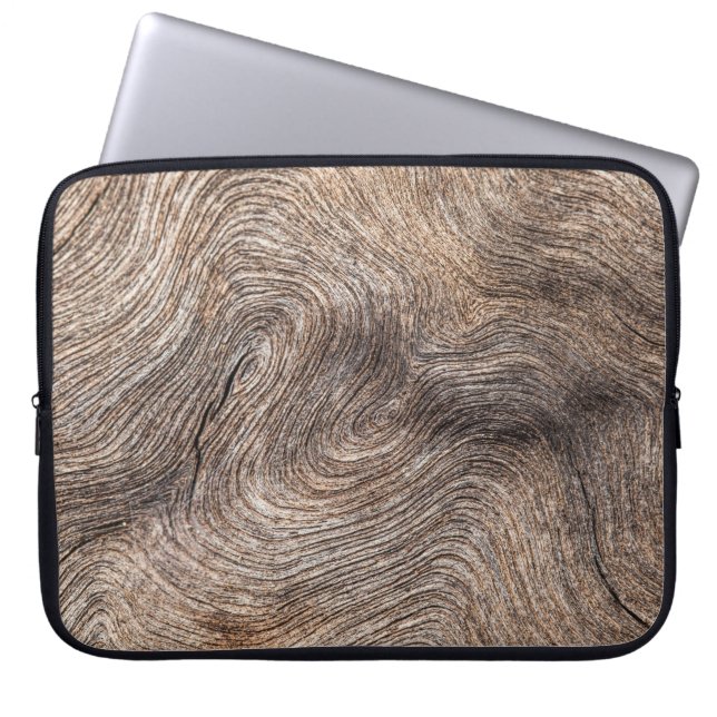 Funda Para Portátil Madera rústica antigua, fondo texturado (Frente)