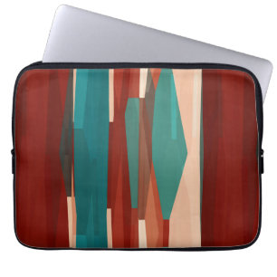 Funda Para Portátil Madera y turquesa