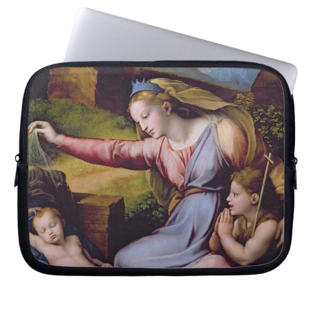 Funda Para Portátil Madonna de la diadema azul o Madonna de t (Frente)