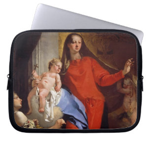 Funda Para Portátil Madonna del rosario (aceite en lona)