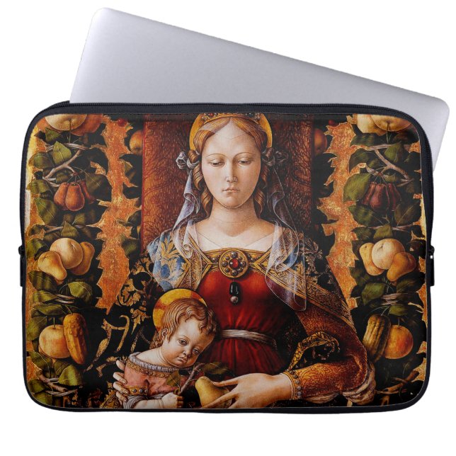Funda Para Portátil Madonna della Candeletta por Carlo Crivelli (Frente)