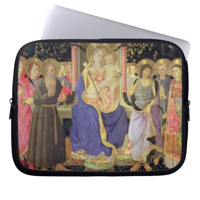 Funda Para Portátil Madonna y niño enthroned con los santos (altarpiec (Frente)