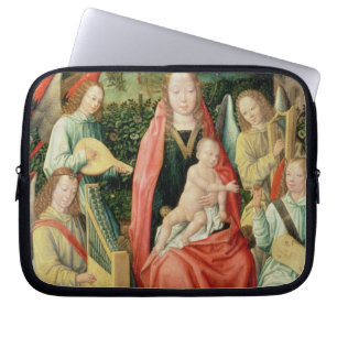 Funda Para Portátil Madonna y niño rodeados por ángeles