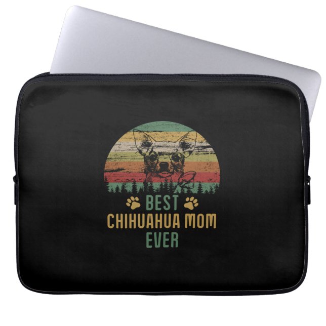 Funda Para Portátil Madre de Chihuahua (Frente)