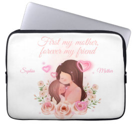 Funda Para Portátil Madre e hija, nombres personalizados