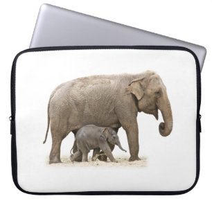 Funda Para Portátil Madre e hijo elefante