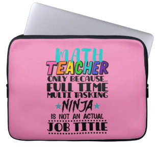 Funda Para Portátil Maestros matemáticos sólo porque multitarea a tiem