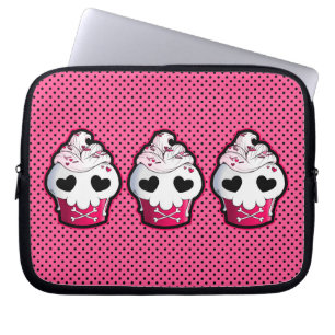 Funda Para Portátil Magdalena rosada del cráneo
