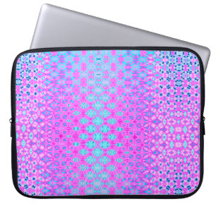 Funda Para Portátil Magenta, azul cielo y geométrico de la marina