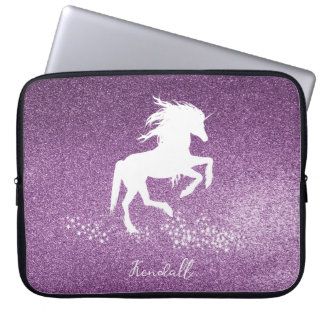 Funda para portátil Magenta Purpurina Unicorn