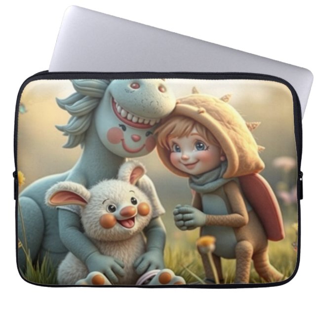 Funda Para Portátil „Magische Freunde im Blütenland“ (Frente)