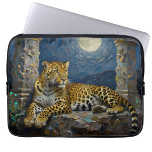 Funda Para Portátil Magnífico leopardo en saliente de acantilado