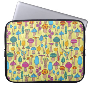 Funda Para Portátil Magnífico Mushrooms Doodle Seamless Pattern