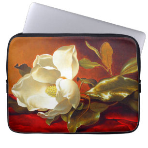 Funda Para Portátil Magnolia en Terciopelo Rojo Martin Johnson Heade