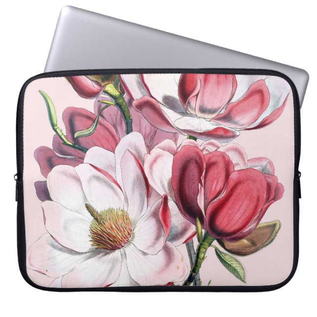 Funda Para Portátil Magnolia rosada (Frente)