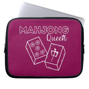 Funda Para Portátil Mahjong Queen   Funny Mahjong