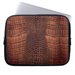 Funda Para Portátil Mahogany Alligator Classic Reptile Leather (Faux)