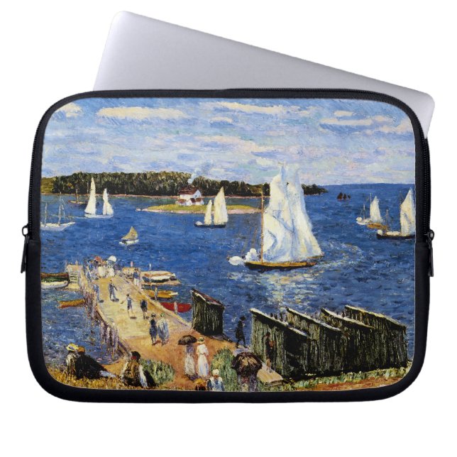 Funda Para Portátil Mahone Bay de William Glackens (Frente)