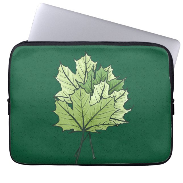 Funda Para Portátil Maíz verde primavera deja amante a la naturaleza (Frente)
