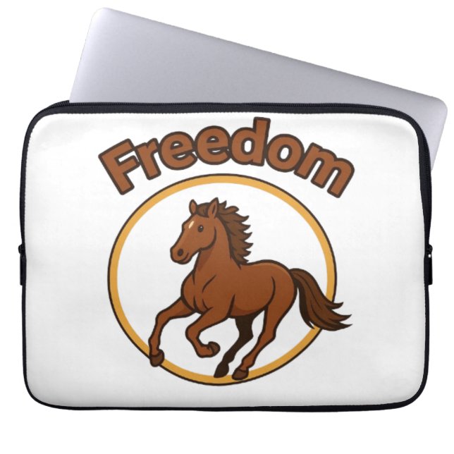 Funda Para Portátil **Majestic Arabian Horse in the Golden Desert** (Frente)