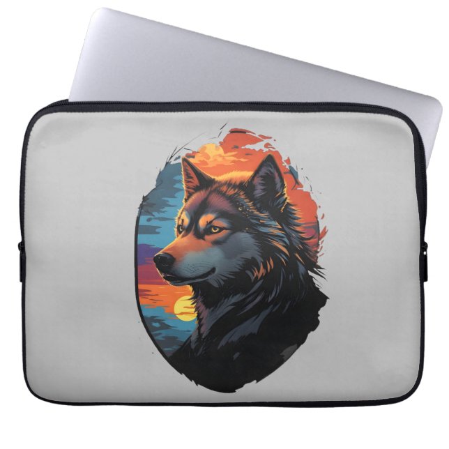 Funda Para Portátil Majestic Husky contra la mirada de la serenidad de (Frente)