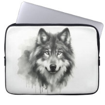 Majestuoso Lobo Gris Impresionante acuarela Vida s