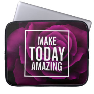 Funda Para Portátil Make Today Amazing Text - Foto de un Rosa morado