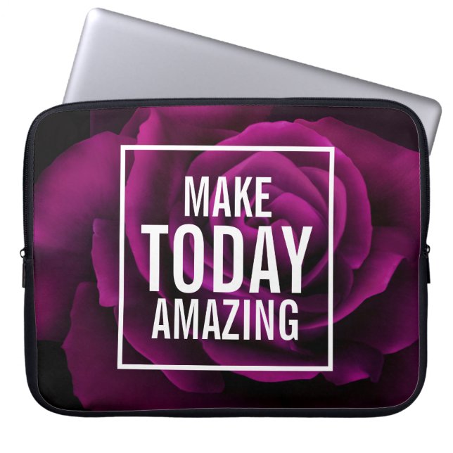 Funda Para Portátil Make Today Amazing Text - Foto de un Rosa morado (Frente)