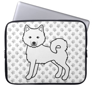 Funda Para Portátil Malamute de Alaska blanco perro de dibujos animado