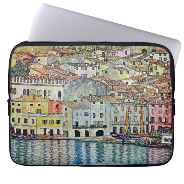 Funda Para Portátil Malcesine en el lago Garda por Gustav Klimt (Frente)