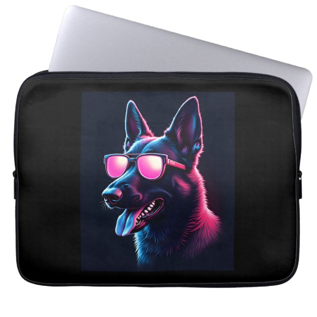 Funda Para Portátil Malinois belga atrapa camiseta malinoiss belga (Frente)