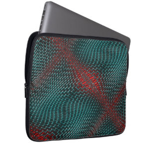Funda Para Portátil Malla digital retorcida de alambre de cian vistoso