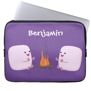Funda Para Portátil Malvaviscos rosados por personalizado de bomberos
